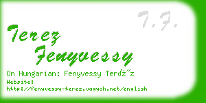 terez fenyvessy business card